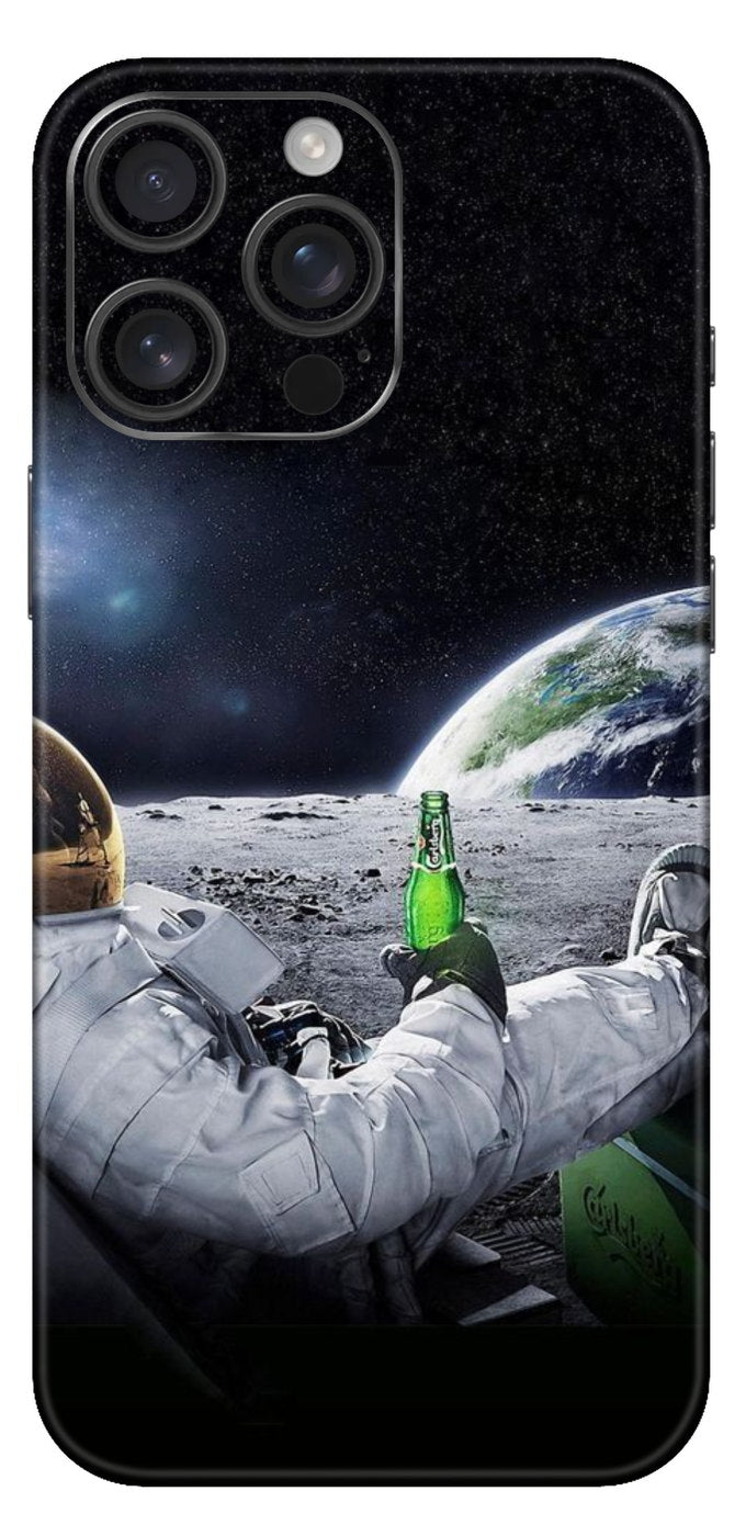 Astronaut Chilling On Moon Mobile Skin