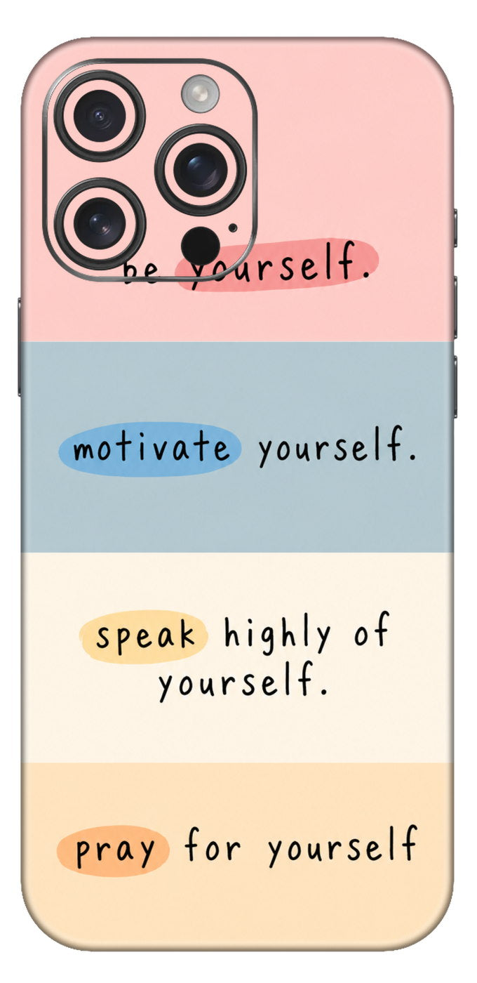 Be Yourself Pastel Motivation Mobile Skin
