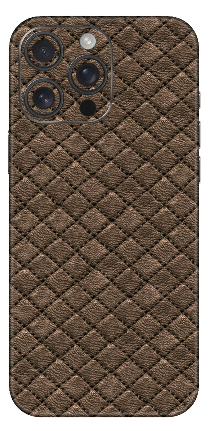 Brown Leather Mobile Skin