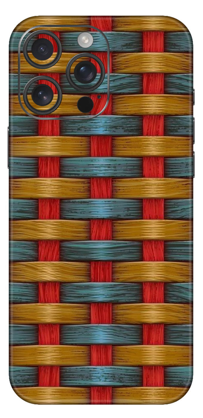 Colourful Jute Weave Mobile Skin