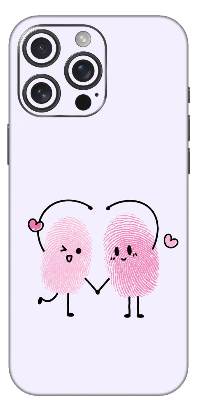 Fingerprints Heart Doodle Mobile Skin