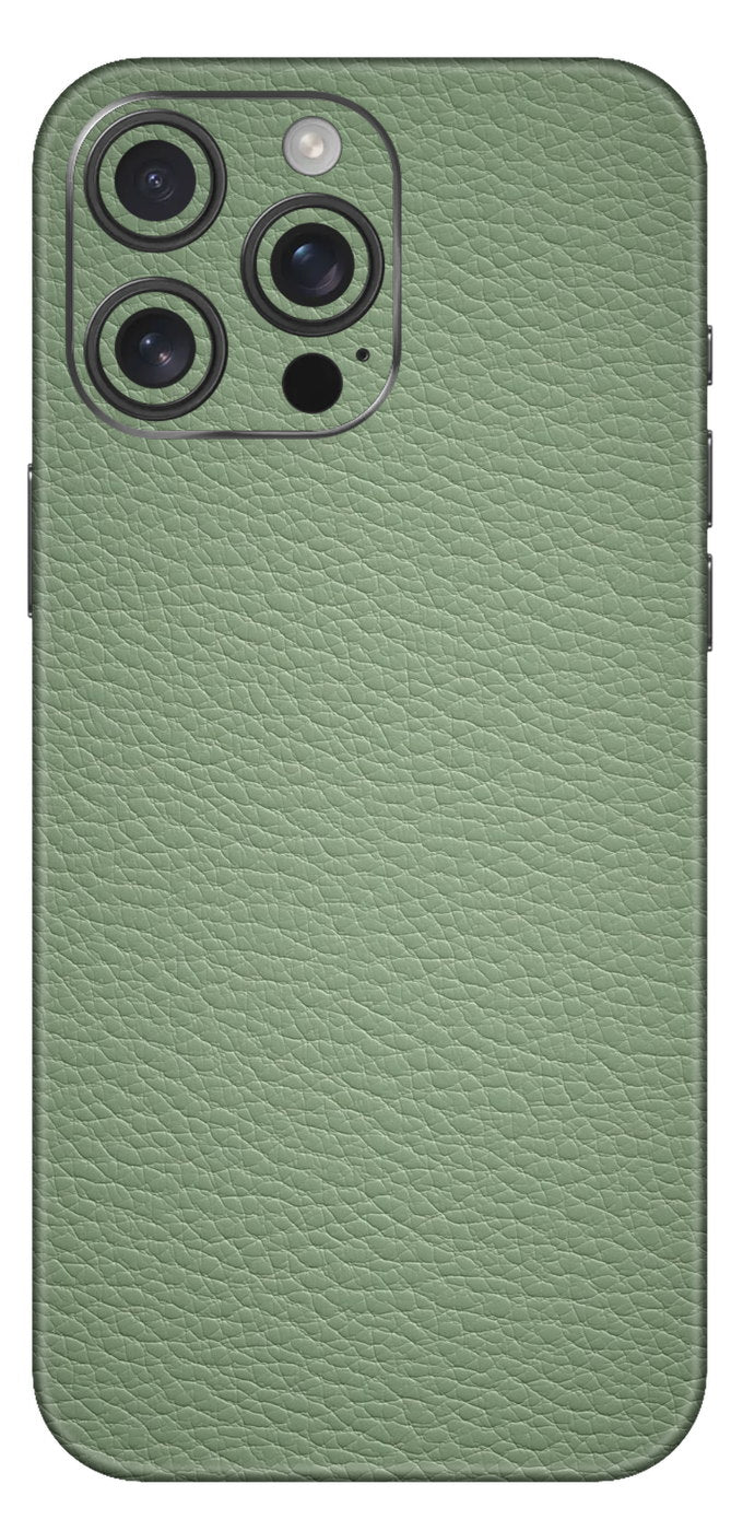 Green Leather Weave Mobile Skin