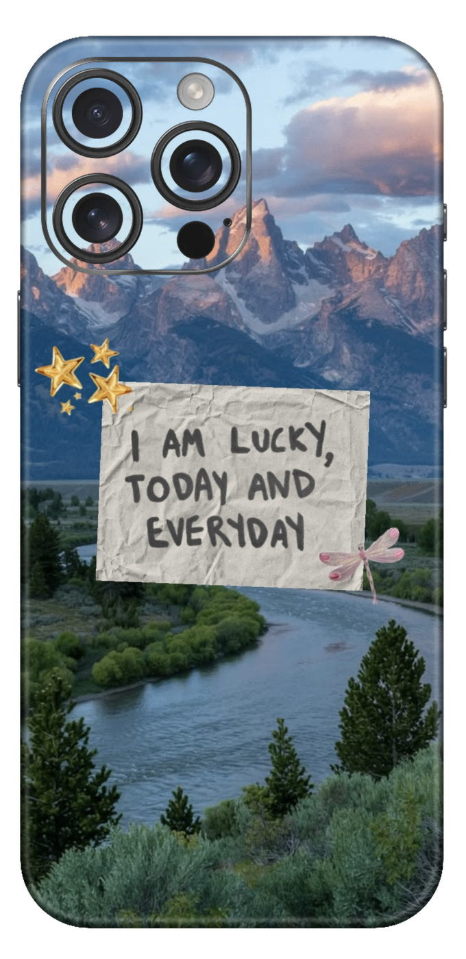 I Am Lucky Today And Everyday Mobile Skin