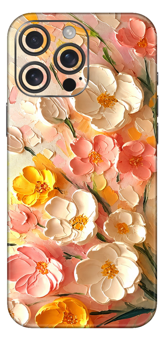 Impasto Floral Bouquet Mobile Skin