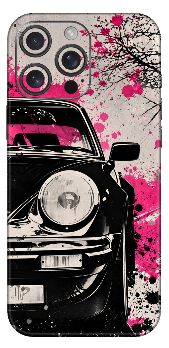 Magenta Splatter Classic Sports Car Mobile Skin