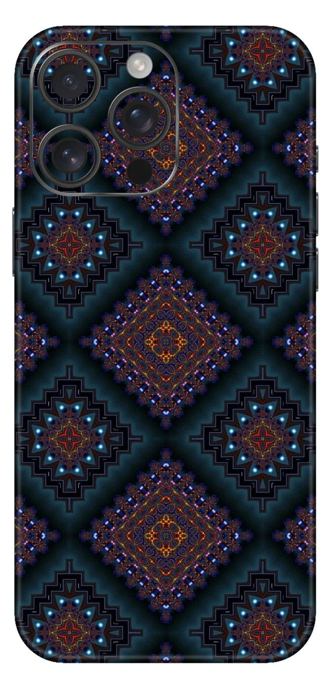 Magenta Blue Art Form Mobile Skin