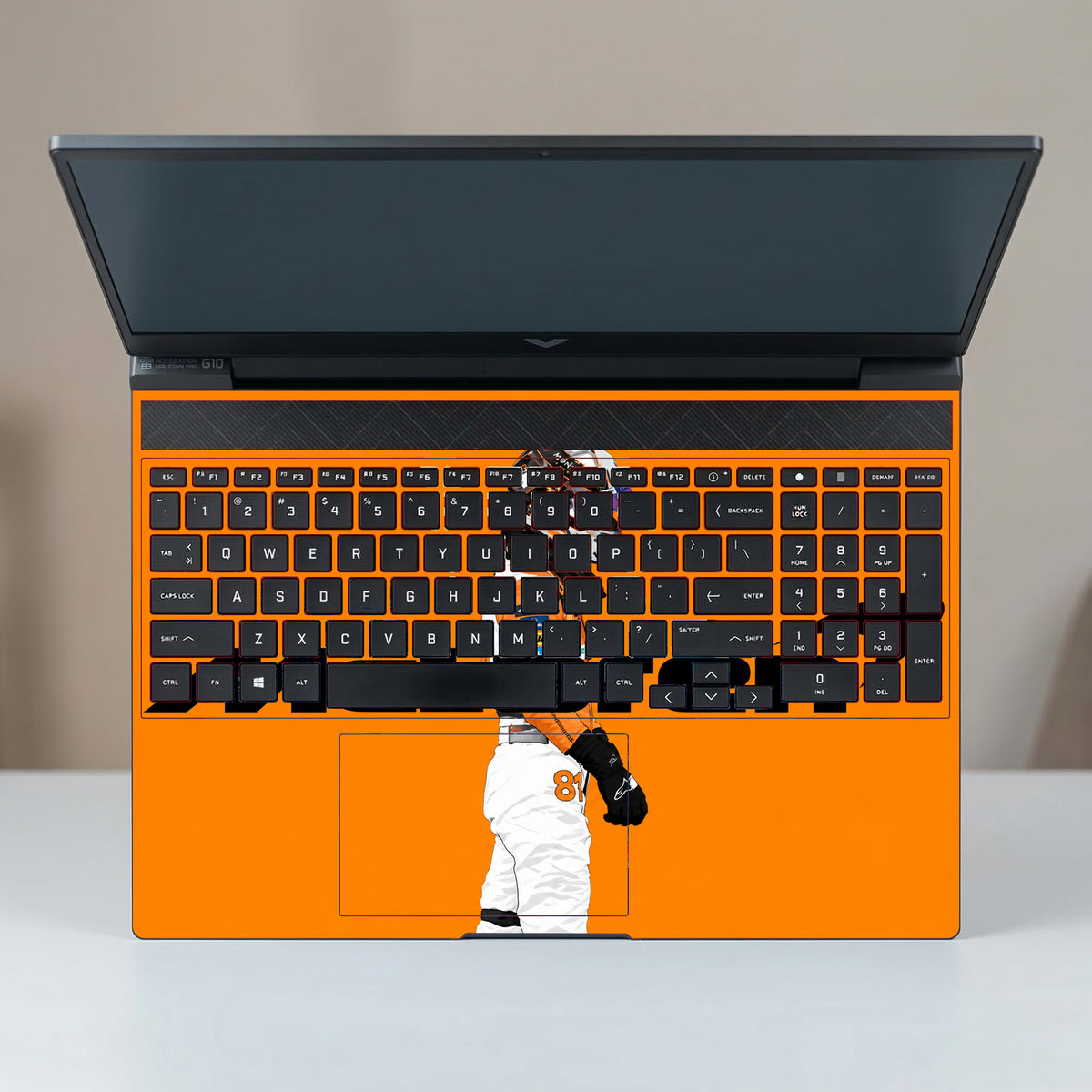 Mclaren Orange Profile Poster Laptop Skin