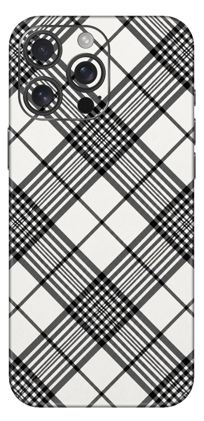 Monochrome Diamond Checks Mobile Skin