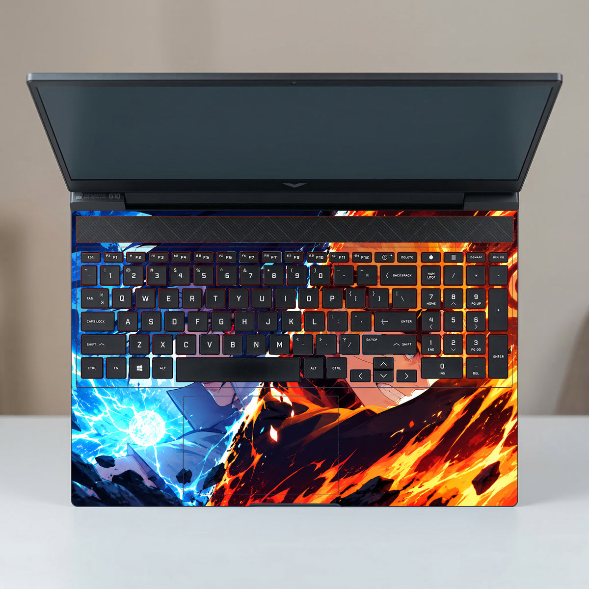 Naruto And Sasuke Elemental Rivalry Laptop Skin
