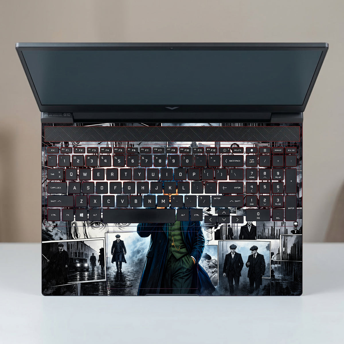 Noir Smoke Over Foggy City Laptop Skin