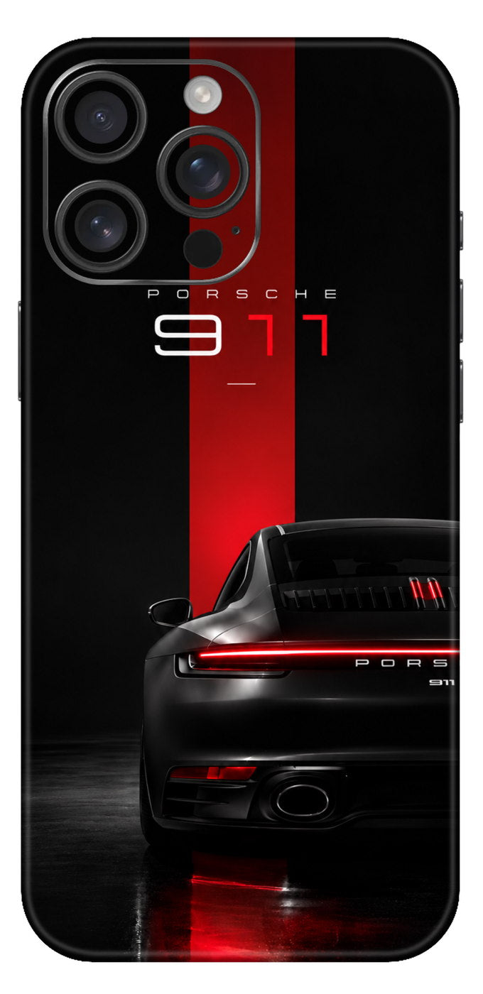 Porsche Nine One One Red Contrast Mobile Skin
