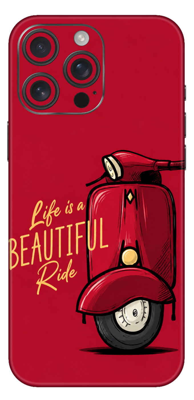 Retro Scooter Beautiful Ride Mobile Skin