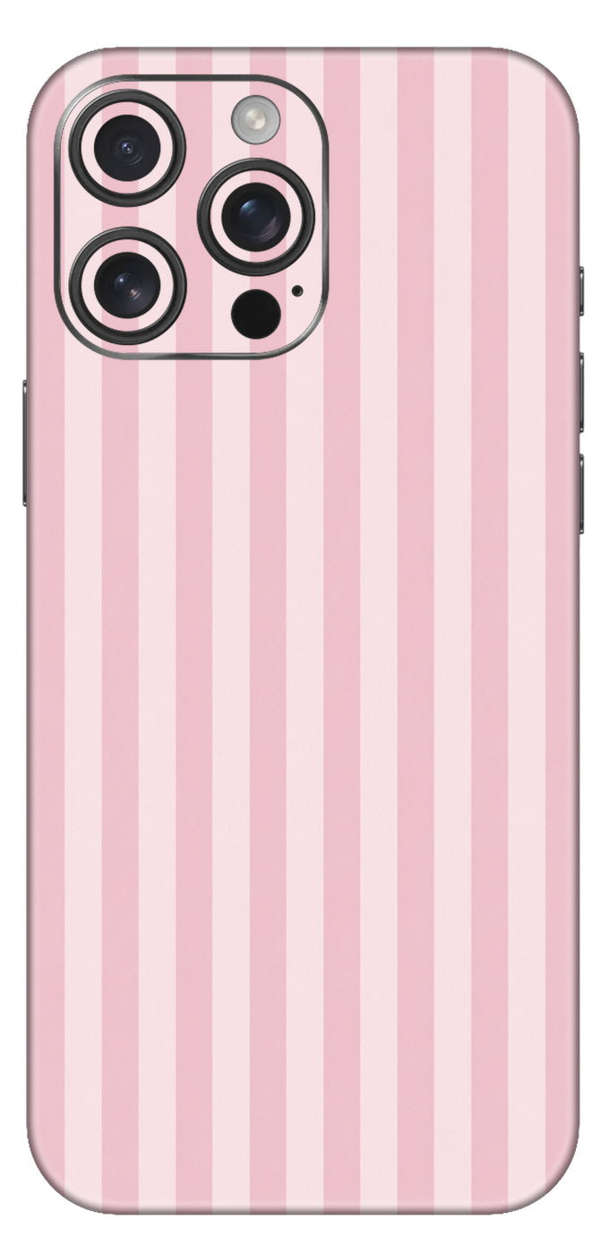 Soft Pink Candy Stripes Mobile Skin