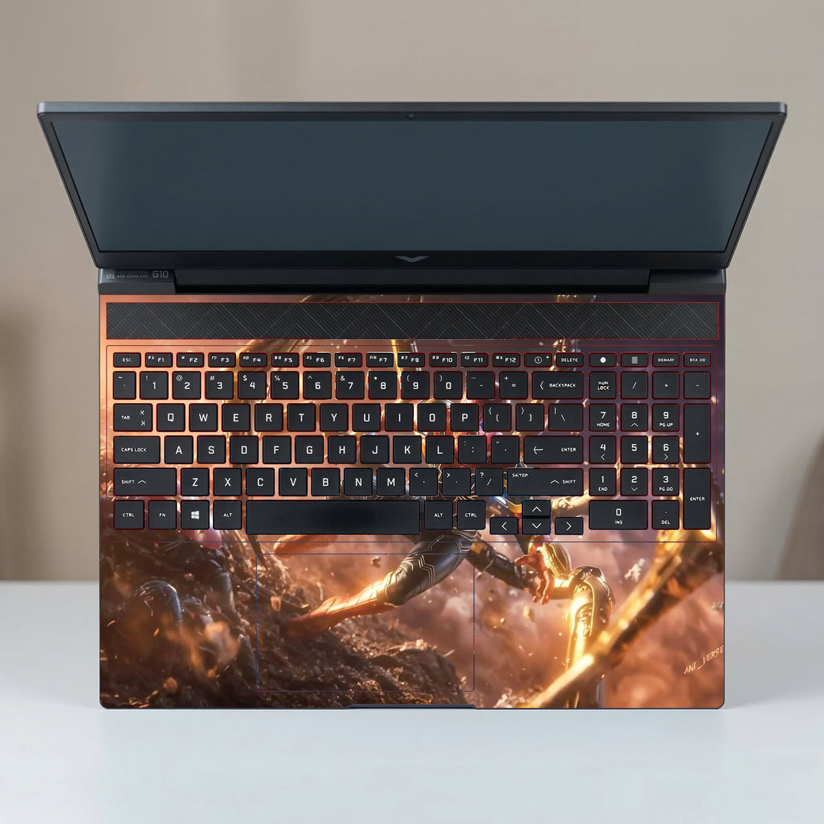 Spiderman With Golden Wings Laptop Skin