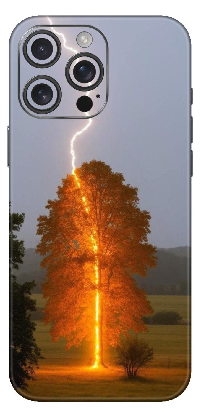 Tree And Lightning Mobile Skin