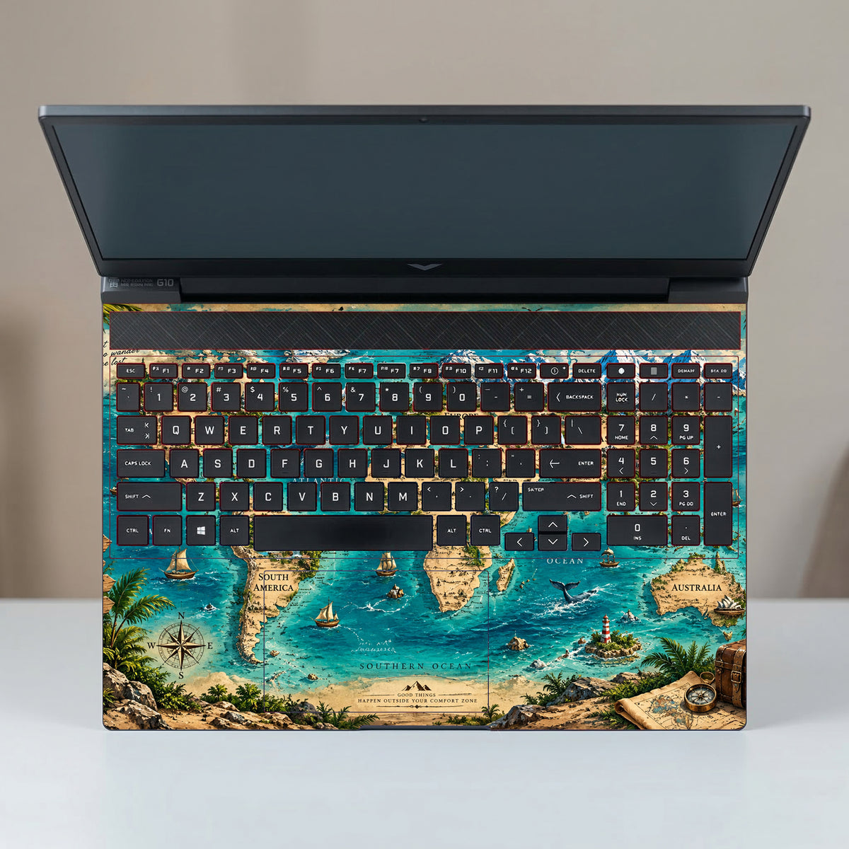 Vintage Fantasy World Map Adventure Laptop Skin