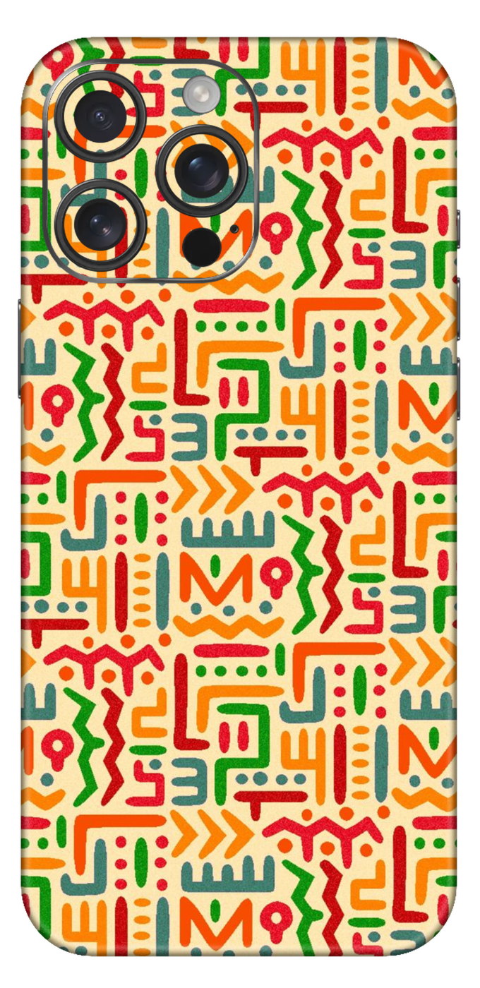 Warli Characters Mobile Skin