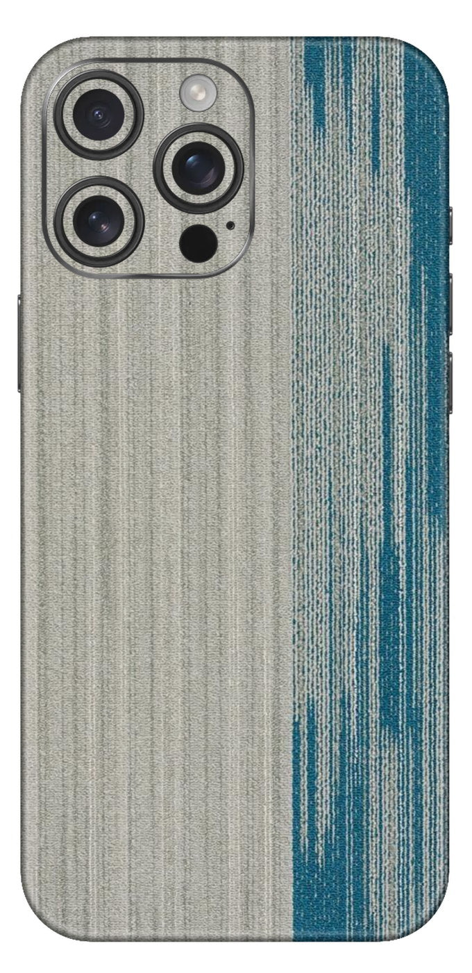 White Blue Abstract Mobile Skin