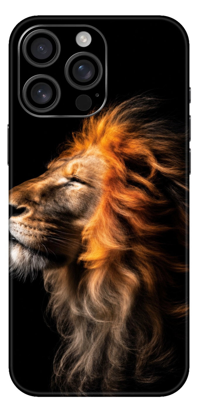 Windblown Golden Lion Profile Mobile Skin