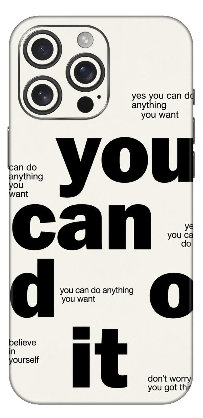 You Can Do It Minimalist Mobile Skin