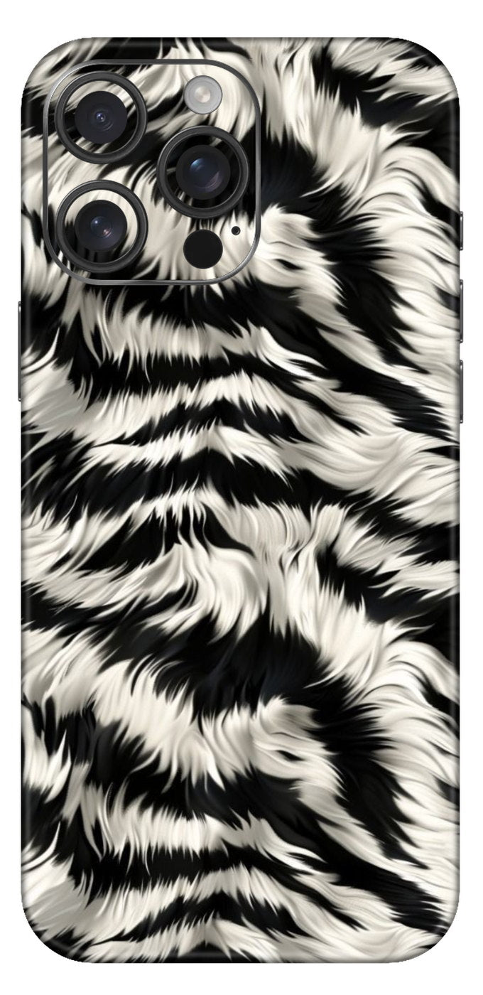White And Black Fur Mobile Skin