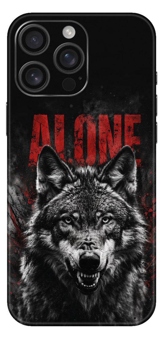 Alone Fierce Wolf Mobile Skin
