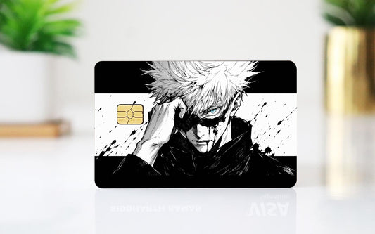 Anime Character Black And White Card Skin