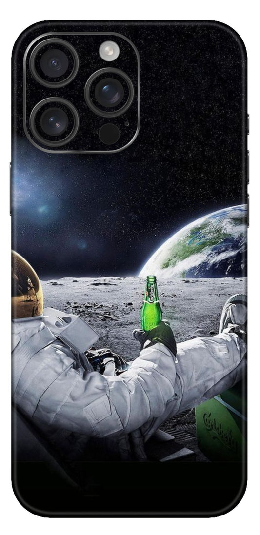 Astronaut Chilling On Moon Mobile Skin