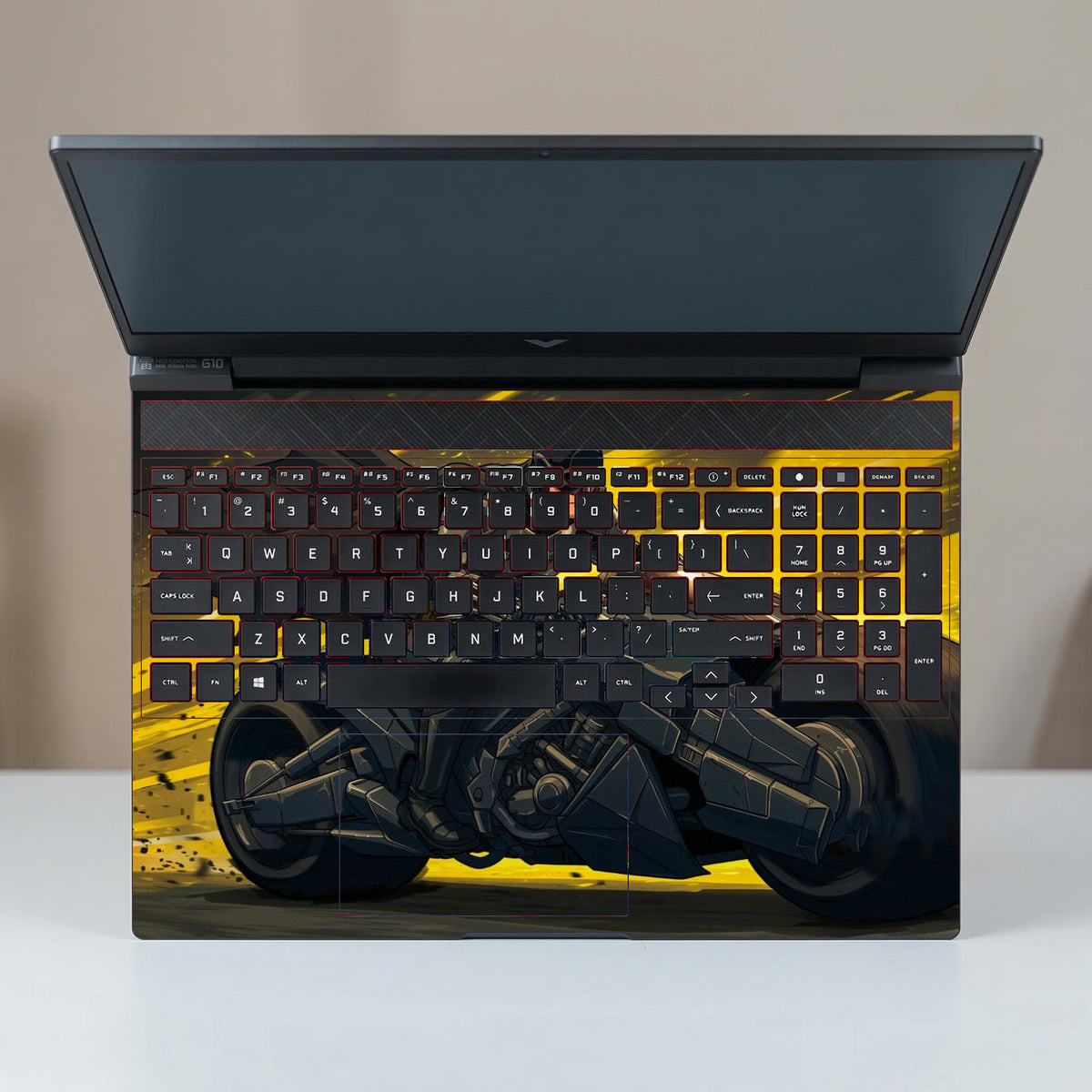 Batman On Batmobile Laptop Skin