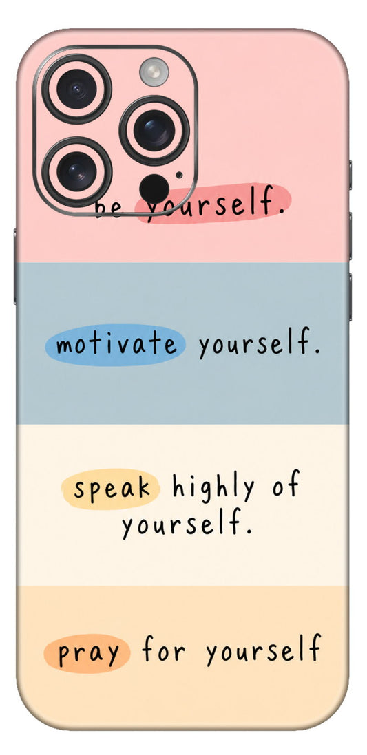 Be Yourself Pastel Motivation Mobile Skin