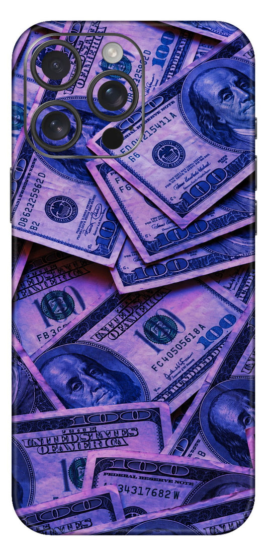 Blue Dollar Bills Mobile Skin