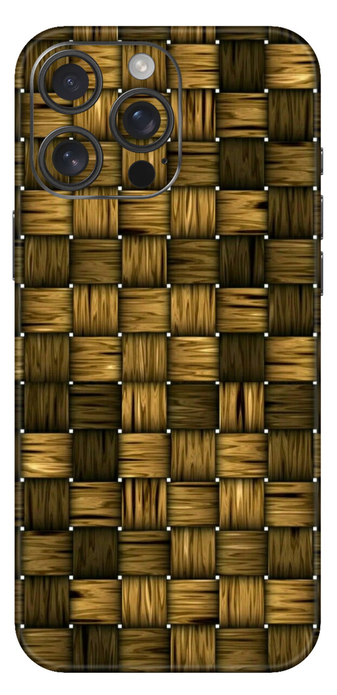 Brass Jute Weave Mobile Skin