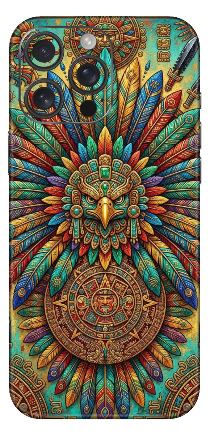 Bright Peacock Art Form Mobile Skin