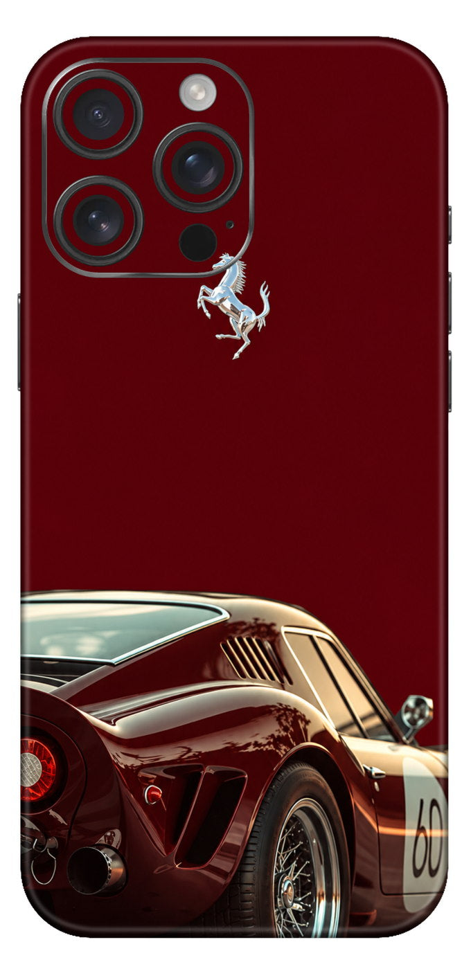 Burgundy Ferrari Racing Elegance Mobile Skin