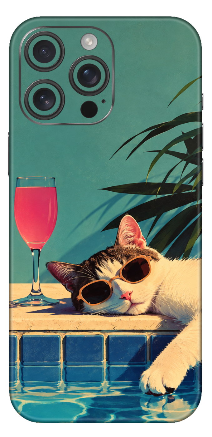 Cat By The Pool Mobile Skin
