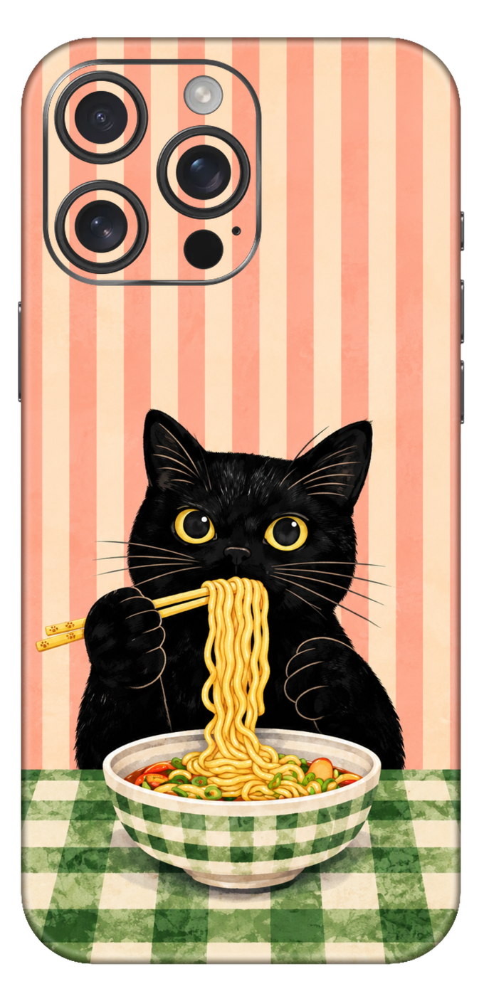 Cat With Noodles Mobile Skin