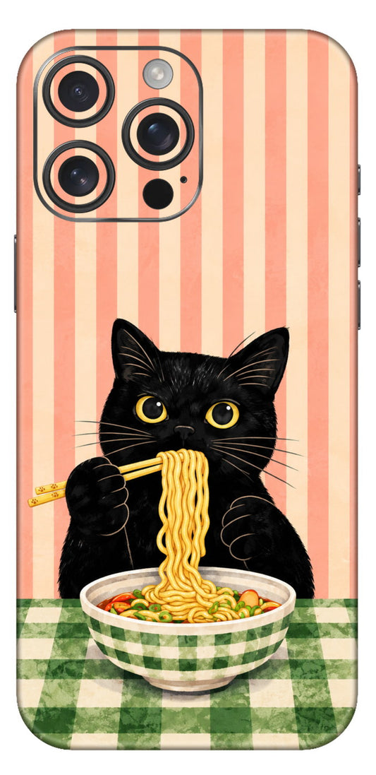 Cat With Noodles Mobile Skin