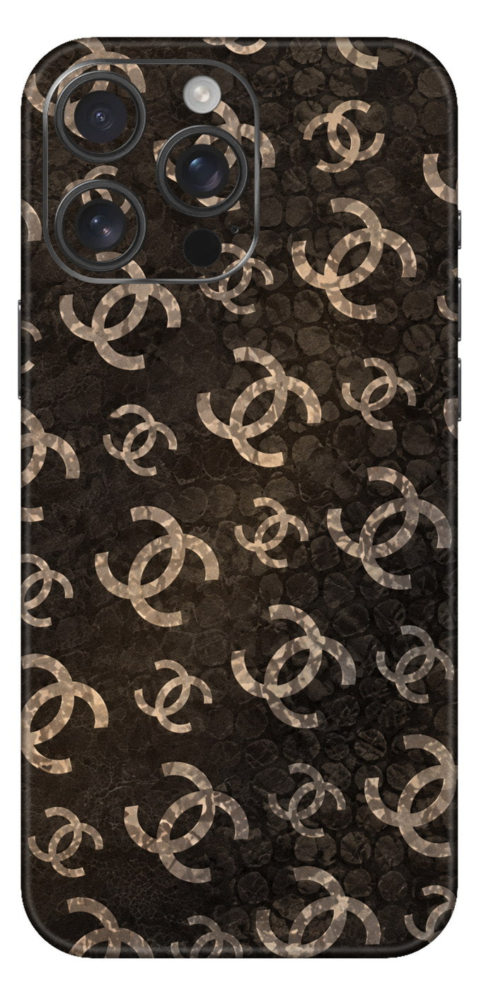 Chanel Black And Gold Mobile Skin