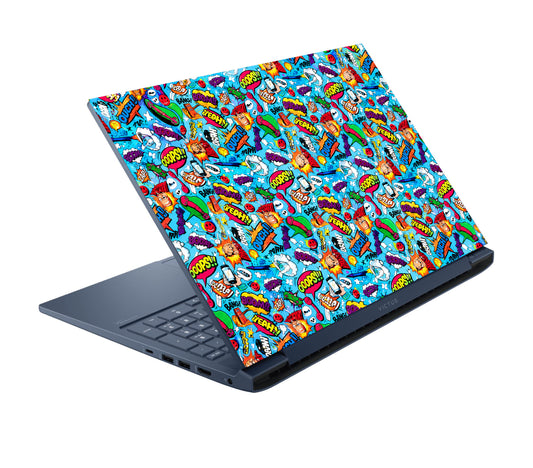 Chaotic Comic Sticker Bomb Wallpaper Laptop Skin