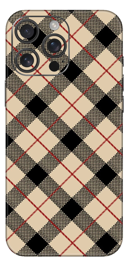 Checkered Print Mobile Skin