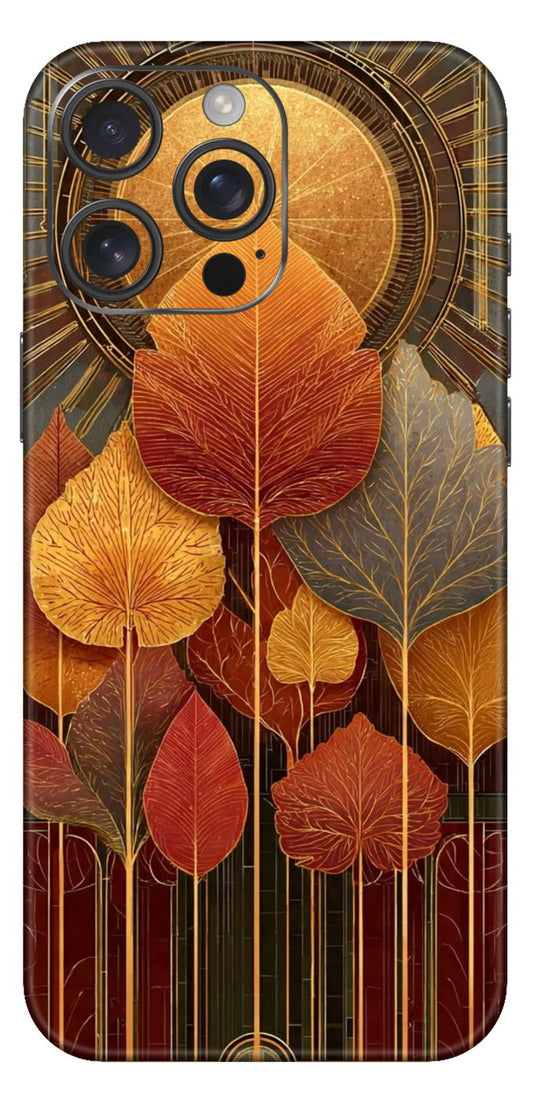 Colourful Pastel Leafs Mobile Skin