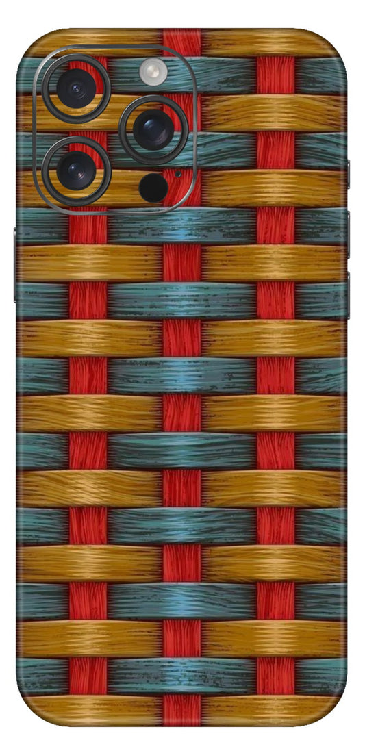 Colourful Jute Weave Mobile Skin
