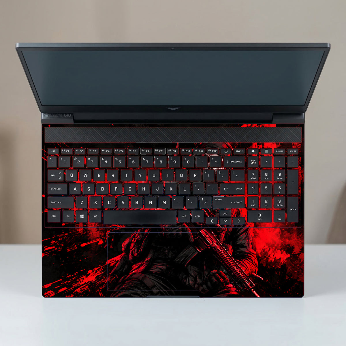Crimson Shadow Tactical Operative Laptop Skin