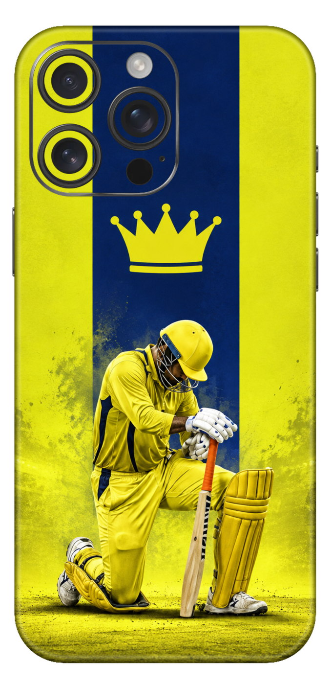 Dhoni In Yellow Mobile Skin