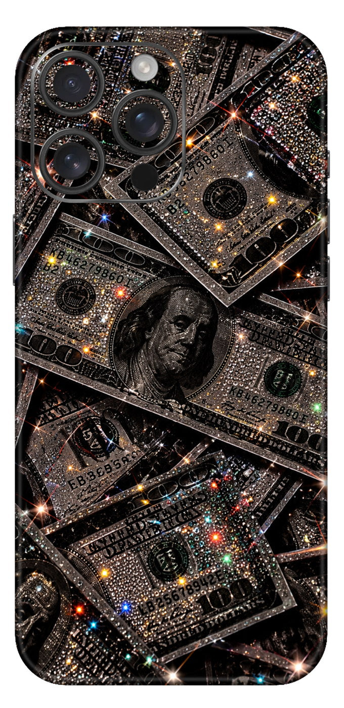Diamond Dollar Bills Mobile Skin