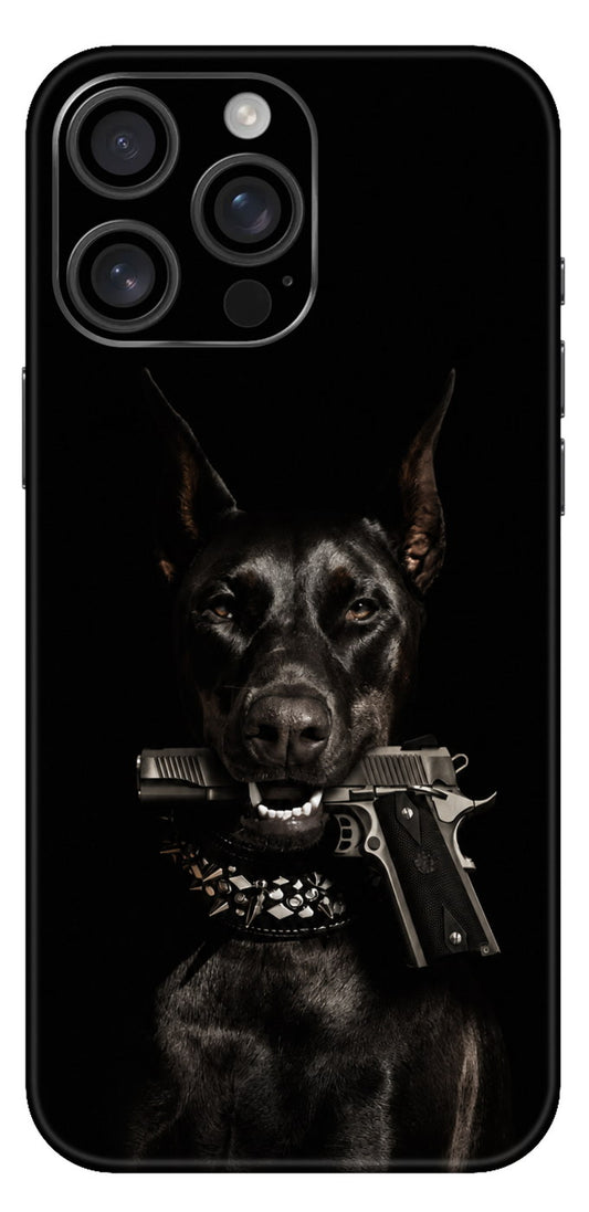 Doberman With Pistol Mobile Skin