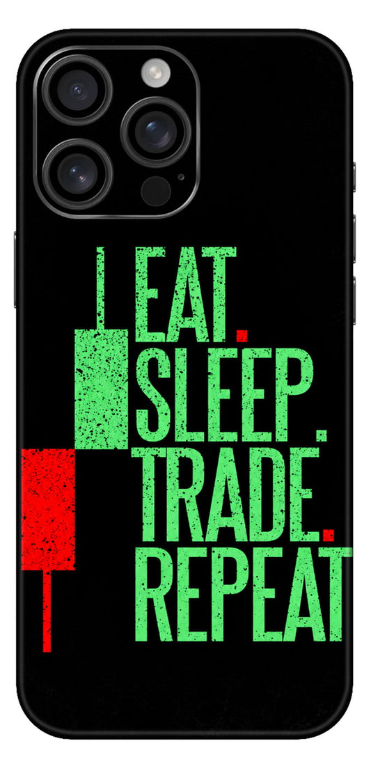 Eat Sleep Trade Repeat Mobile Skin