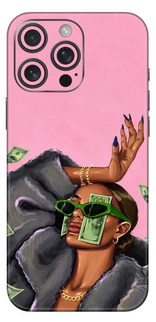 Girl With Money Eyes Mobile Skin