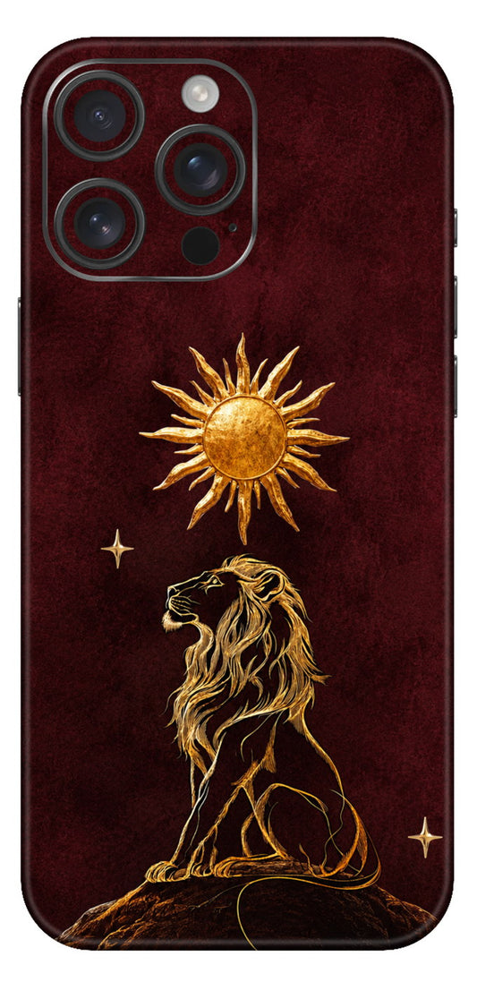 Golden Lion In Radiant Sun Mobile Skin