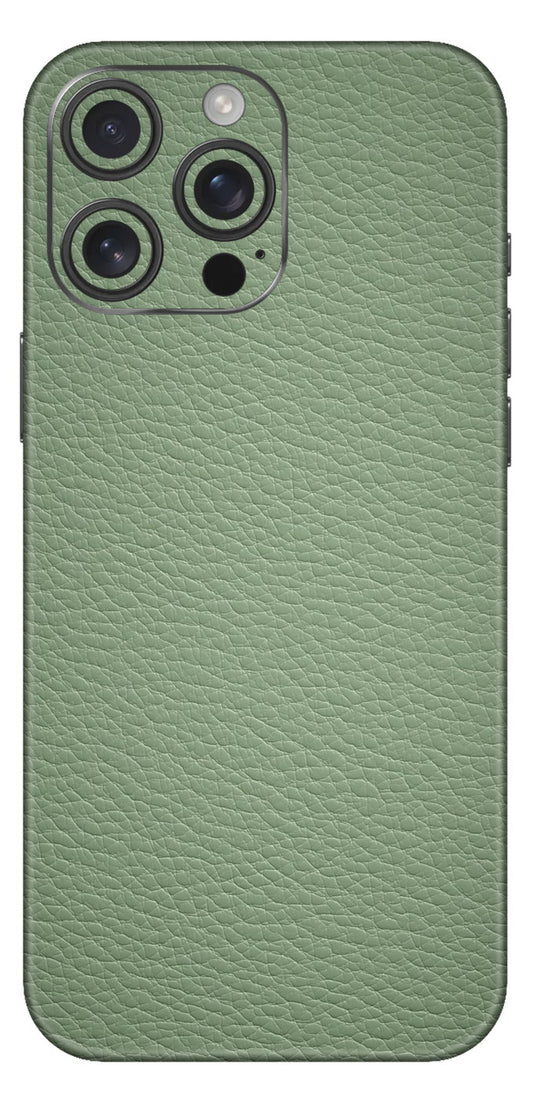 Green Leather Weave Mobile Skin